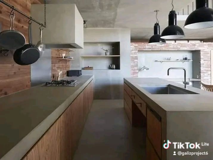 Custom Cast Concrete Kitchen Island