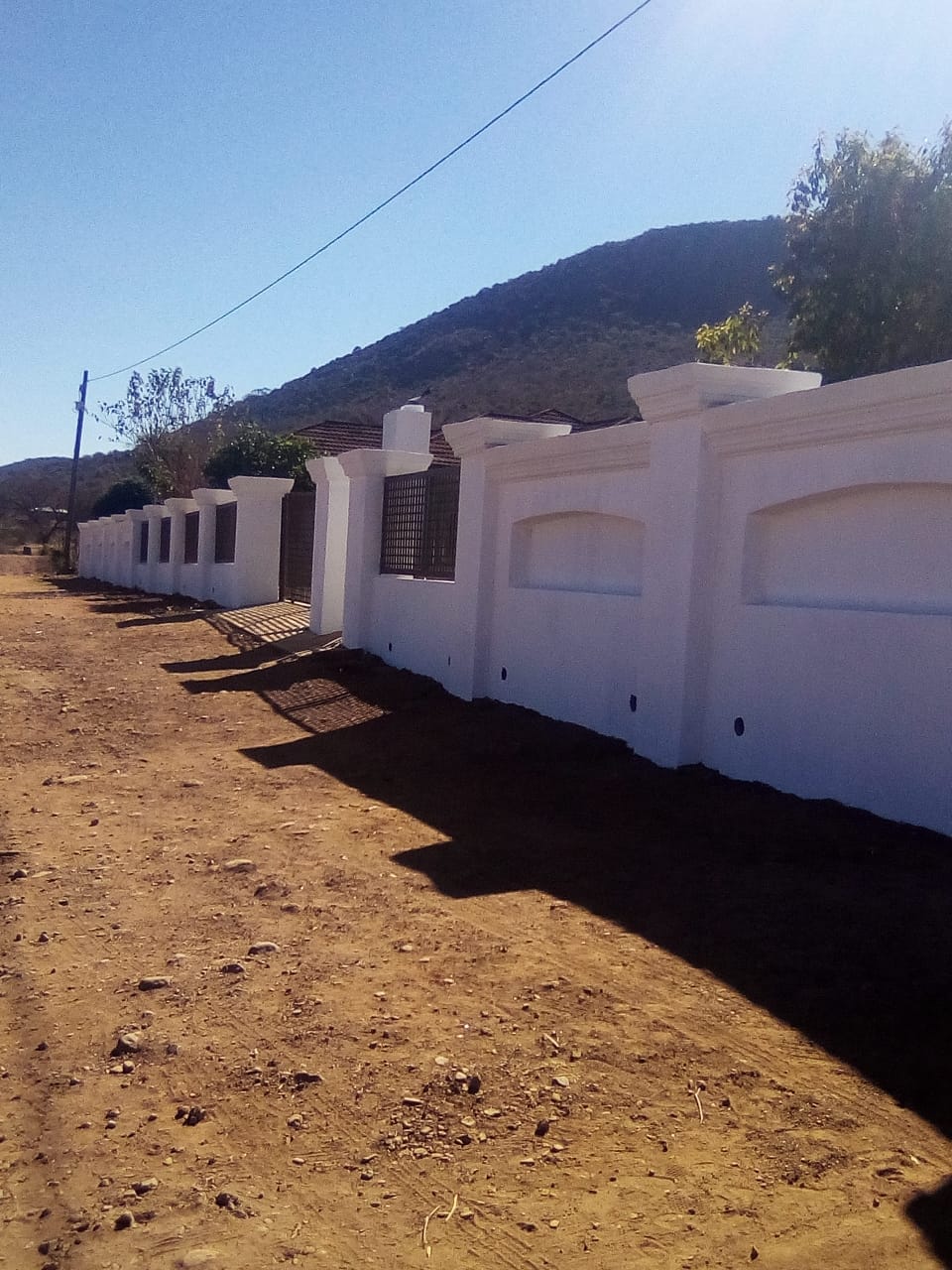 Plastered Boundary Perimeter Wall